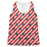 Stars and Stripes Womens Racerback Tank Top - Small