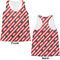Stars and Stripes Womens Racerback Tank Tops - Medium - Front and Back
