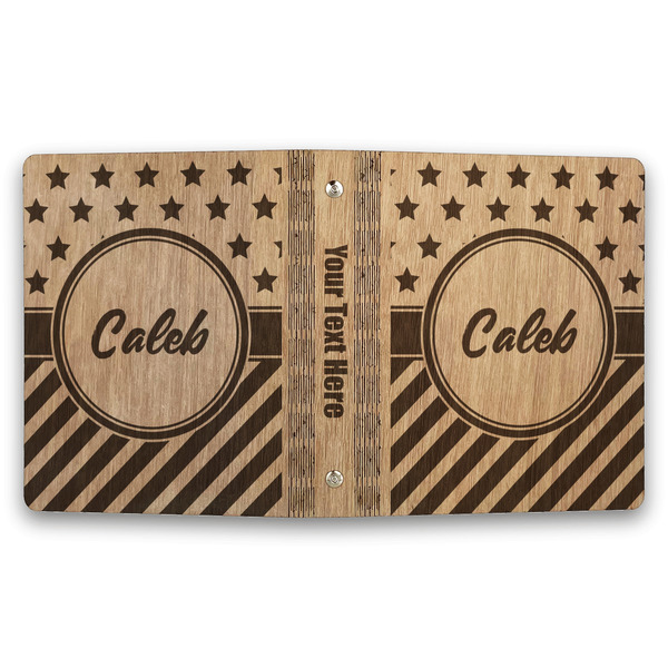 Stars and Stripes Wood 3-Ring Binders - 1" Half-Letter - Approval