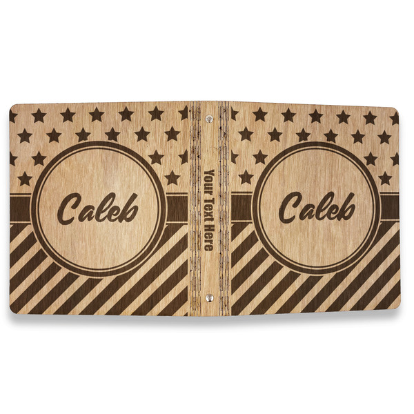Stars and Stripes Wood 3-Ring Binders - 1" Letter - Approval