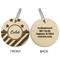 Stars and Stripes Wood Luggage Tags - Round - Approval