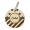 Stars and Stripes Wood Luggage Tags - Round - Front/Main