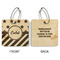 Stars and Stripes Wood Luggage Tags - Square - Approval