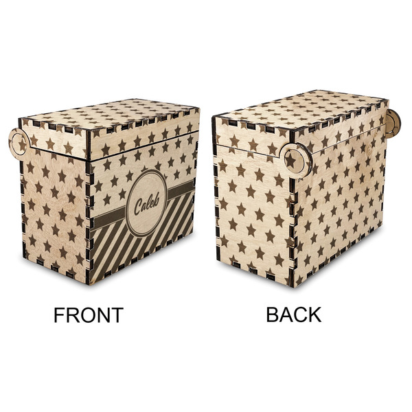Stars and Stripes Wood Recipe Box - Approval