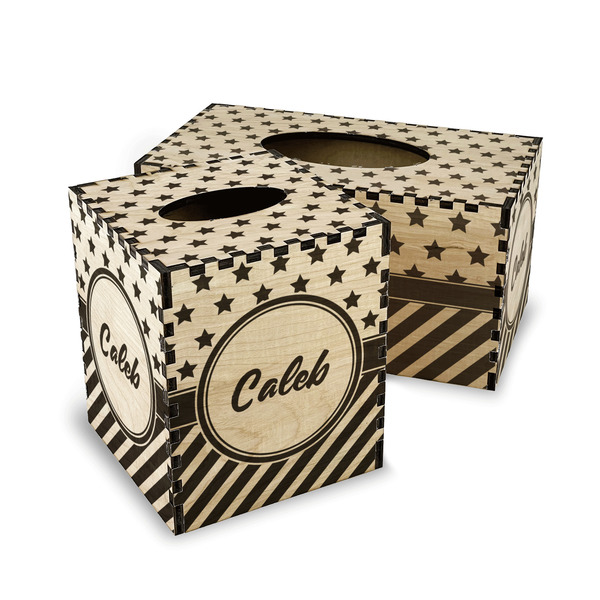 Stars and Stripes Wood Tissue Box Covers - Parent/Main