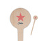 Stars and Stripes Wooden 4" Food Pick - Round - Closeup