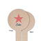 Stars and Stripes Wooden 6" Food Pick - Round - Single Sided - Front & Back