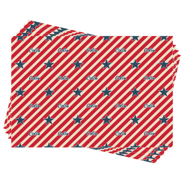 Stars and Stripes Wrapping Paper - Front & Back - Sheets Approval