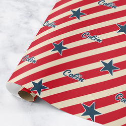 Stars and Stripes Wrapping Paper Roll - Medium (Personalized)