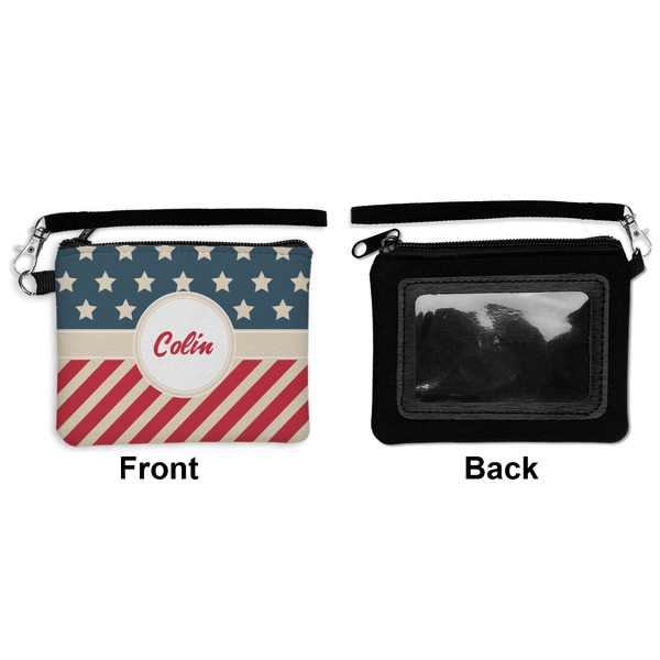 Stars and Stripes Wristlet ID Cases - Front & Back