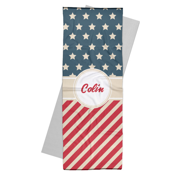 Custom Stars and Stripes Yoga Mat Towel (Personalized)
