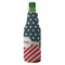 Stars and Stripes Zipper Bottle Cooler - ANGLE (bottle)