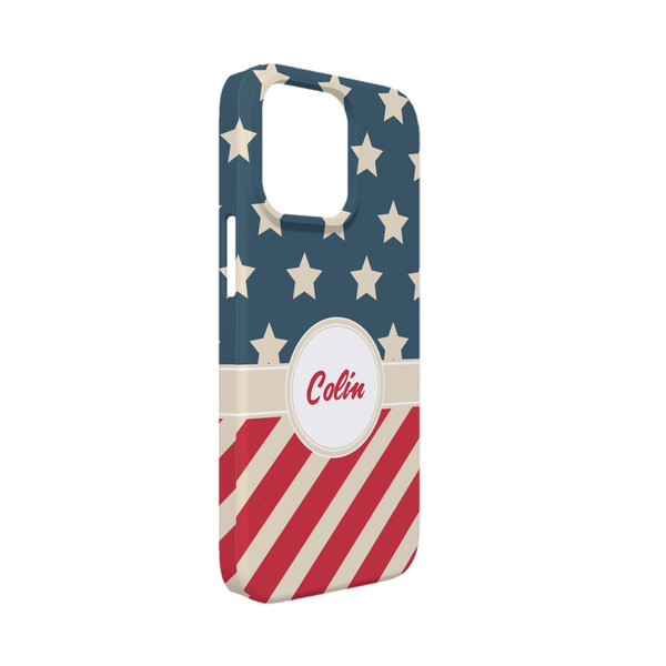 Custom Stars and Stripes iPhone Case - Plastic - iPhone 13 Mini (Personalized)