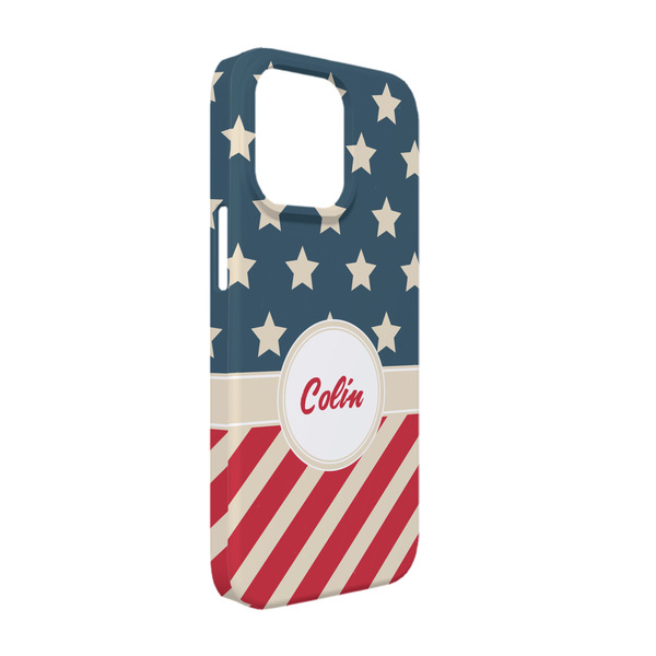 Custom Stars and Stripes iPhone Case - Plastic - iPhone 13 Pro (Personalized)