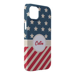 Stars and Stripes iPhone Case - Plastic - iPhone 14 Plus (Personalized)