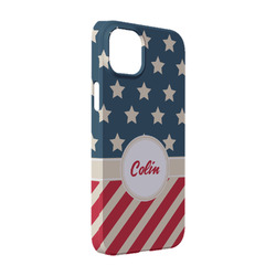 Stars and Stripes iPhone Case - Plastic - iPhone 14 Pro (Personalized)