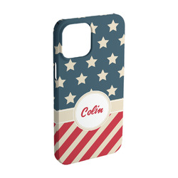 Stars and Stripes iPhone Case - Plastic - iPhone 15 Pro (Personalized)