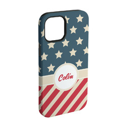 Stars and Stripes iPhone Case - Rubber Lined - iPhone 15 Pro (Personalized)