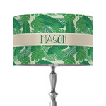 Tropical Leaves #2 12" Drum Lamp Shade - Fabric (Personalized)