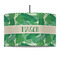 Tropical Leaves #2 12" Drum Pendant Lamp - Fabric (Personalized)