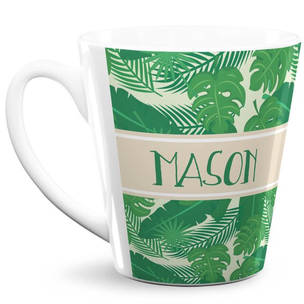 Custom Tropical Leaves #2 12 Oz Latte Mug (Personalized)