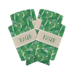 Tropical Leaves #2 Can Cooler (tall 12 oz) - Set of 4 (Personalized)