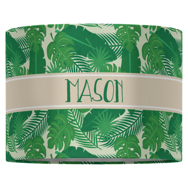 Tropical Leaves #2 16" Drum Lampshade - FRONT (Fabric)