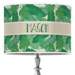 Tropical Leaves #2 16" Drum Lamp Shade - Poly-film (Personalized)