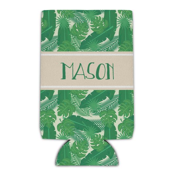 Custom Tropical Leaves #2 Can Cooler (16 oz) (Personalized)
