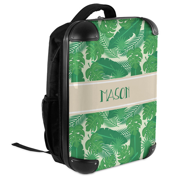 Tropical Leaves #2 18" Hard Shell Backpacks - ANGLED VIEW