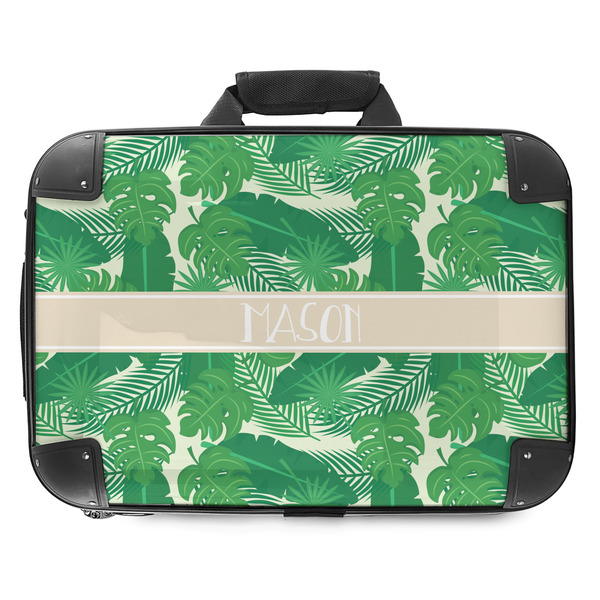 Custom Tropical Leaves #2 Hard Shell Briefcase - 18" (Personalized)