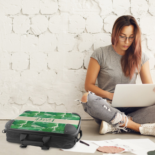 Tropical Leaves #2 18" Laptop Briefcase - LIFESTYLE