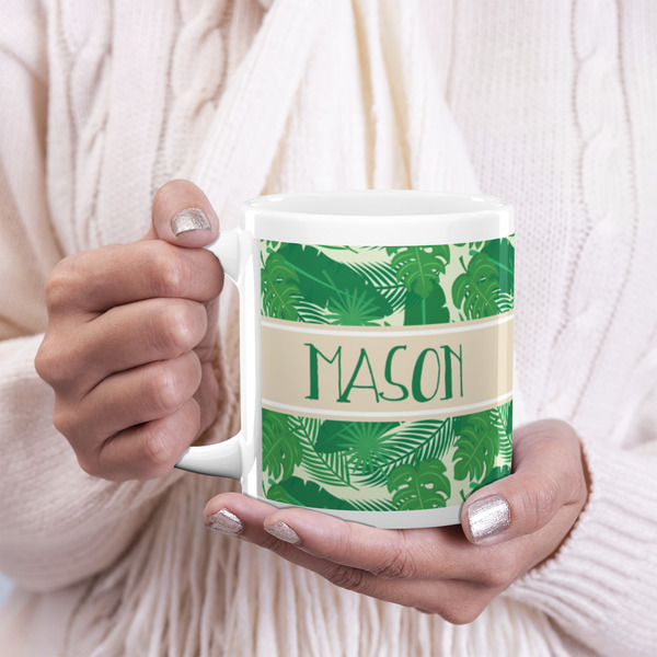 Tropical Leaves #2 20oz Coffee Mug - LIFESTYLE