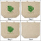 Tropical Leaves #2 3 Reusable Cotton Grocery Bags - Front & Back View