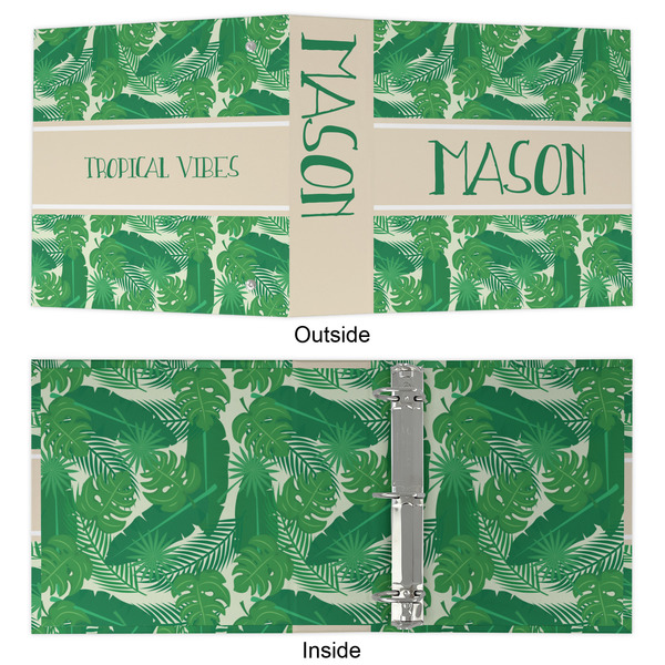 Tropical Leaves #2 3 Ring Binders - Full Wrap - 2" - APPROVAL