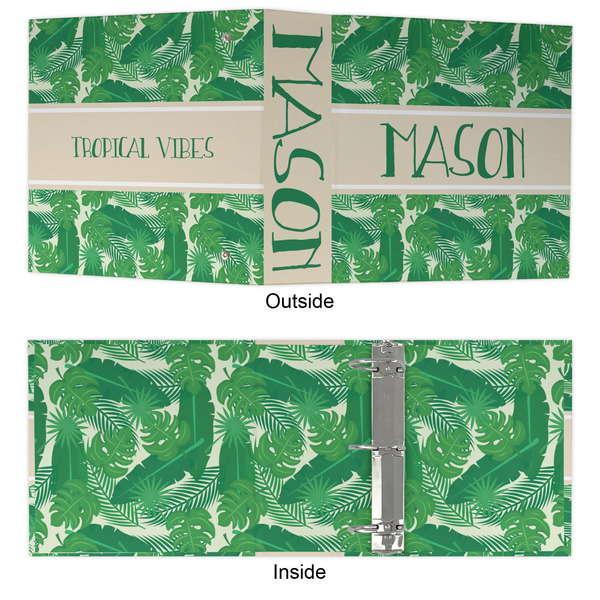 Tropical Leaves #2 3 Ring Binders - Full Wrap - 3" - APPROVAL