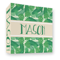 Tropical Leaves #2 3 Ring Binder - Full Wrap - 3" (Personalized)