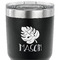 Tropical Leaves #2 30 oz Stainless Steel Ringneck Tumbler - Black - CLOSE UP