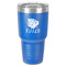 Tropical Leaves #2 30 oz Stainless Steel Tumbler - Royal Blue - Single-Sided (Personalized)