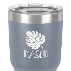 Tropical Leaves #2 30 oz Stainless Steel Tumbler - Grey - Double-Sided (Personalized)