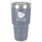 Tropical Leaves #2 30 oz Stainless Steel Ringneck Tumbler - Grey - Front