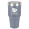 Tropical Leaves #2 30 oz Stainless Steel Tumbler - Grey - Single-Sided (Personalized)