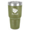 Tropical Leaves #2 30 oz Stainless Steel Ringneck Tumbler - Olive - Front