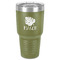 Tropical Leaves #2 30 oz Stainless Steel Tumbler - Olive - Single-Sided (Personalized)