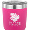 Tropical Leaves #2 30 oz Stainless Steel Ringneck Tumbler - Pink - CLOSE UP