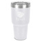 Tropical Leaves #2 30 oz Stainless Steel Ringneck Tumbler - White - Front