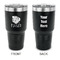 Tropical Leaves #2 30 oz Stainless Steel Ringneck Tumblers - Black - Double Sided - APPROVAL
