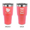Tropical Leaves #2 30 oz Stainless Steel Tumbler - Coral - Double Sided (Personalized)