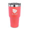 Tropical Leaves #2 30 oz Stainless Steel Ringneck Tumblers - Coral - FRONT