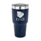 Tropical Leaves #2 30 oz Stainless Steel Ringneck Tumblers - Navy - FRONT